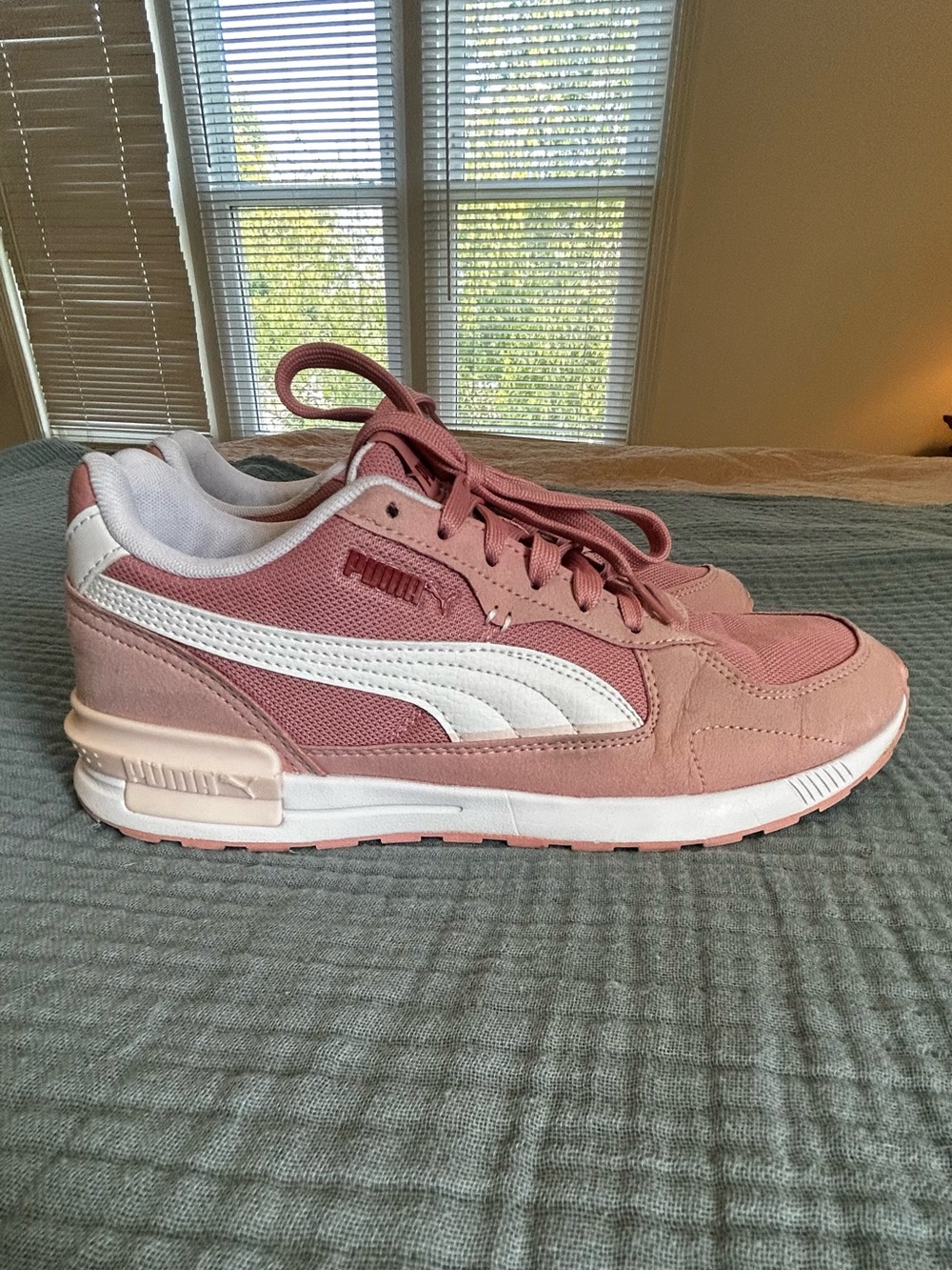 Womens Pink Puma Athletic Sneakers